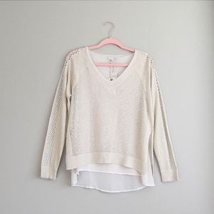 Lucky Brand Gold Sparkle Layered Sweater